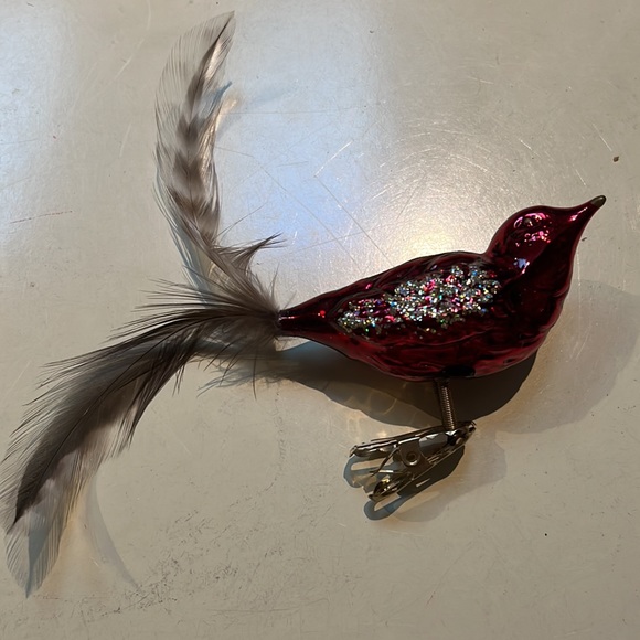 Martha Stewart Red Glass Birds Clip-on Christmas ornaments orig box Poland READ - Picture 10 of 16